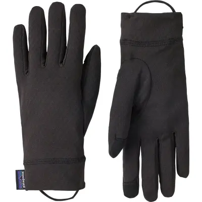 Patagonia Cap MW Liner Gloves Black Black L