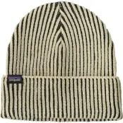 Patagonia Fishermans Rolled Beanie Contrast Stripe: Black