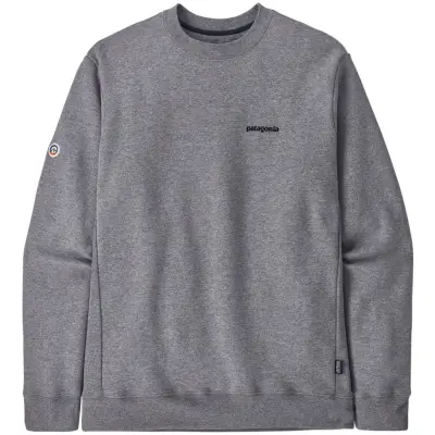 Patagonia Fitz Roy Icon Uprisal Crew Sweatshirt Gravel Heather