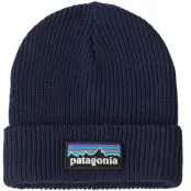 Patagonia Kids Logo Beanie P-6 Logo: New Navy
