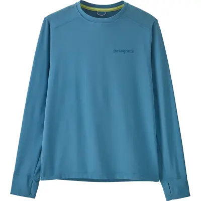 Patagonia Kids' Long Sleeved Capilene Silkweight T-Shirt Ridge Rise Moonlight: Shore Blue