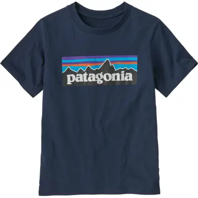 Patagonia Kids' P-6 Logo T-Shirt New Navy