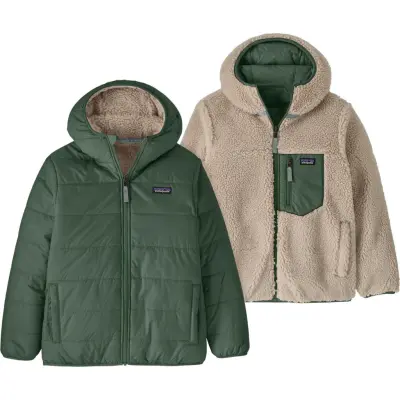 Patagonia Kids' Reversible Ready Freddy Hoody Canopy Green