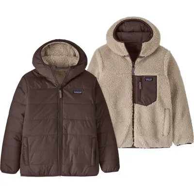 Patagonia Kids' Reversible Ready Freddy Hoody Den Brown