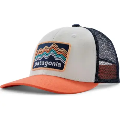 Patagonia Kids' Trucker Hat Ridge Rise Stripe: Coho Coral