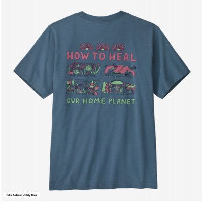 Patagonia K's Graphic T-Shirt Take Action: Utility Blue