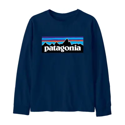 Patagonia K's L/S P-6 Logo T-Shirt New Navy New Navy XS