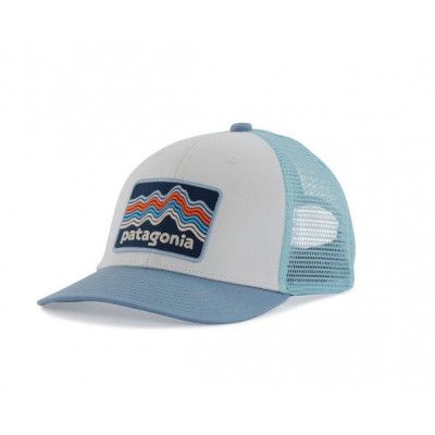 Patagonia K's Trucker Hat Ridge Rise Stripe: Light Plume Grey