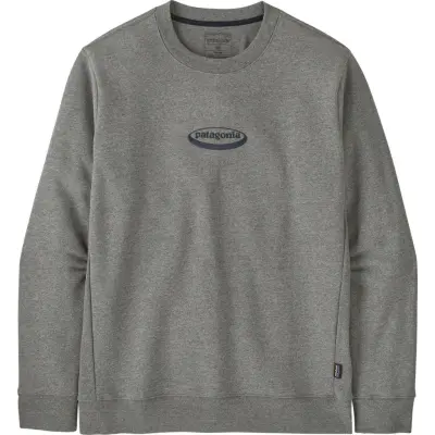 Patagonia Men's '95 Oval Logo Uprisal Crew Sweatshirt Gravel Heather