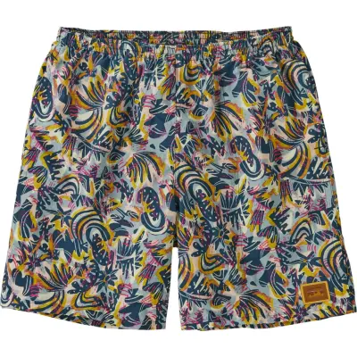 Patagonia Mens Baggies Longs - 7 in. Wild Botanist: Tidal Teal