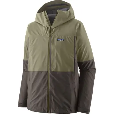 Patagonia Men's Boulder Fork Rain Jacket Forge Grey W/river Rock Green