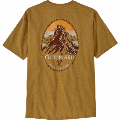 Patagonia Men's Chouinard Crest Pocket Responsibili-Tee Pufferfish Gold
