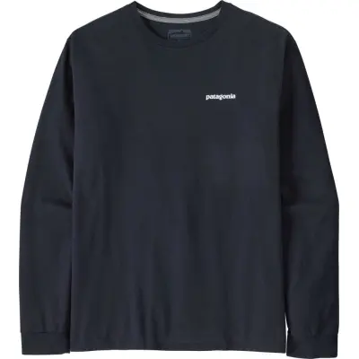 Patagonia Men's Longsleeve P-6 Logo Responsibili-Tee New Navy