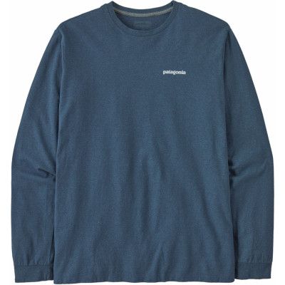 Patagonia Men's Longsleeve P-6 Logo Responsibili-Tee Utility Blue