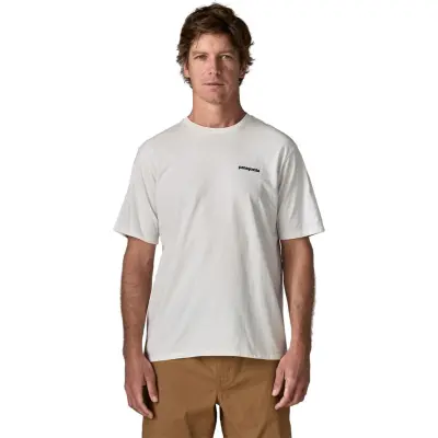 Patagonia Men's P-6 Logo Responsibili-Tee Fiber White