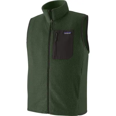Patagonia Men's R1 Air Fleece Vest Treeline Green