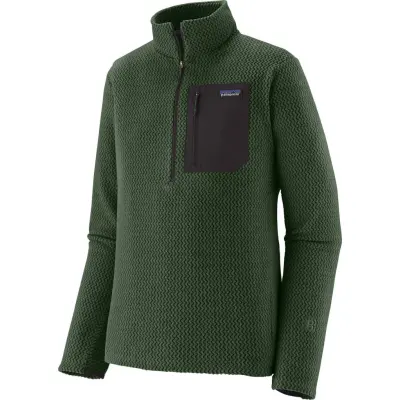 Patagonia Men's R1 Air Fleece Zip-Neck Treeline Green