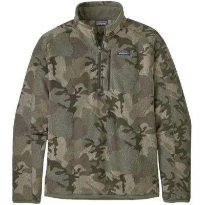 Patagonia M's Better Sweater 1/4 Zip Industrial Green River Delta Multi