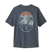 Patagonia M's Cap Cool Daily Graphic Shirt - Lands Chouinard Crest: Smolder Blue X-Dye