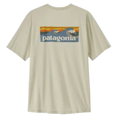 Patagonia M's Cap Cool Daily Shirt - Boardshort Logo Dyno White