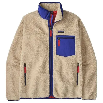Patagonia M's Classic Retro-X Jkt Dark Natural W/Cobalt Blue - M
