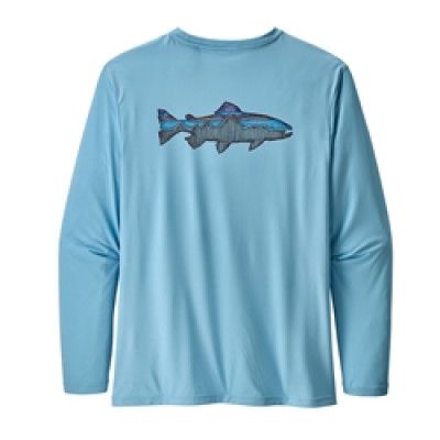Patagonia M's L/S Cap Cool Daily Fish Graphic Shirt