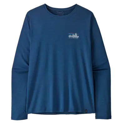 Patagonia M's L/S Cap Cool Daily Shirt -'73 Skyline Clement Blue - Light Clement Blue X-Dye