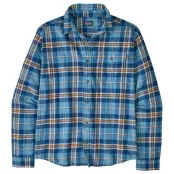 Patagonia M's L/S LW Fjord Flannel Shirt Prime: Shore Blue - L