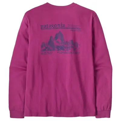 Patagonia M's L/S MW Hut Tripper Skyline T-Shirt Amaranth Pink - M