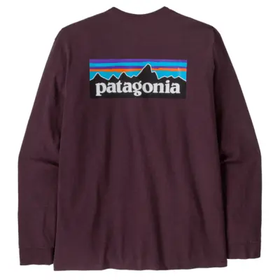Patagonia M's L/S P-6 Logo Responsibili-Tee Berry Fig