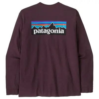 Patagonia M's L/S P-6 Logo Responsibili-Tee Berry Fig - M
