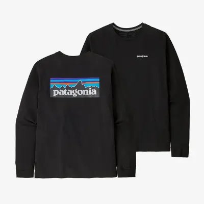 Patagonia M's L/S P-6 Logo Responsibili-Tee Black - XXL