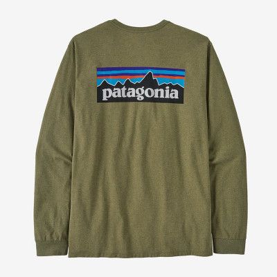 Patagonia M's L/S P-6 Logo Responsibili-Tee Buckhorn Green