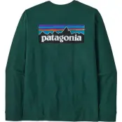 Patagonia M's L/S P-6 Logo Responsibili-Tee Cascade Green