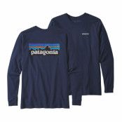 Patagonia M's L/S P-6 Logo Responsibili-Tee Classic Navy