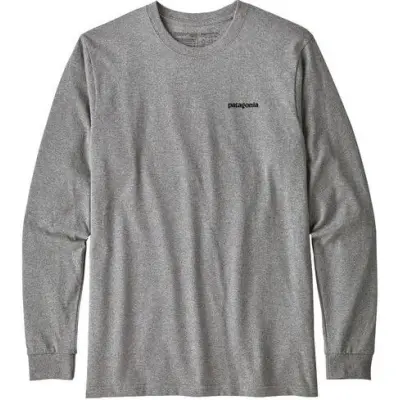 Patagonia M's L/S P-6 Logo Responsibili-Tee Gravel Heather