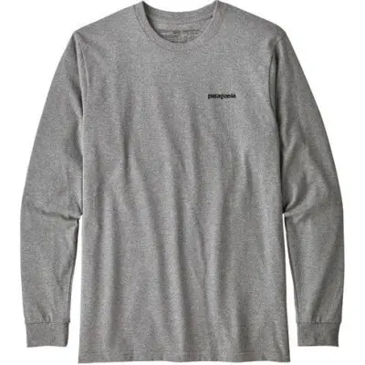 Patagonia M's L/S P-6 Logo Responsibili-Tee Gravel Heather