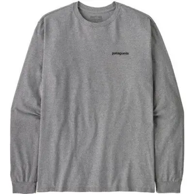 Patagonia M's L/S P-6 Logo Responsibili-Tee Gravel Heather Gravel Heather XS