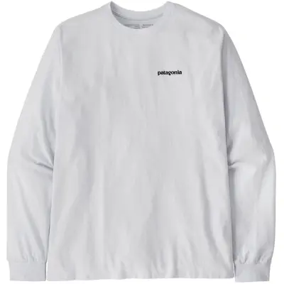 Patagonia M's L/S P-6 Logo Responsibili-Tee White