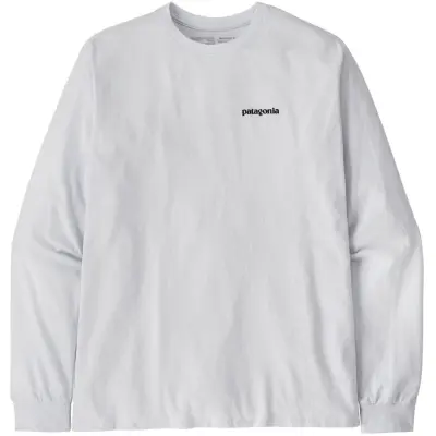 Patagonia M's L/S P-6 Logo Responsibili-Tee White