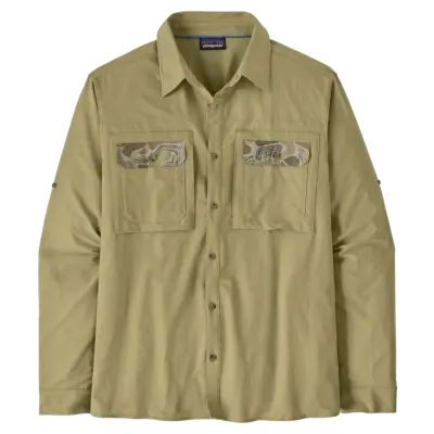 Patagonia M's L/S Self Guided Sun Shirt Gumtree Green