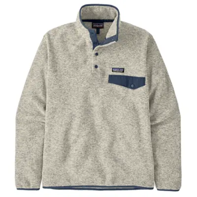 Patagonia M's Lw Synch Snap-T P/O Oatmeal Heather W/New Navy