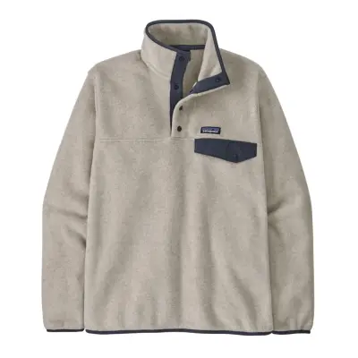 Patagonia M's LW Synch Snap-T P/O Oatmeal Heather w/Smolder Blue
