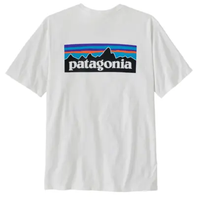 Patagonia M's P-6 Logo Responsibili-Tee Fiber White