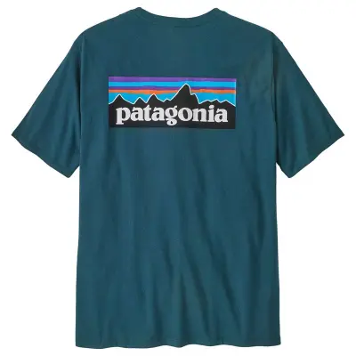 Patagonia M's P-6 Logo Responsibili-Tee Glacial Blue - XL