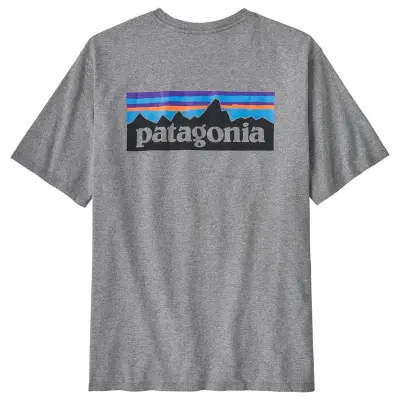 Patagonia M's P-6 Logo Responsibili-Tee Gravel Heather - L