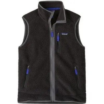 Patagonia M's Retro Pile Vest Black W/Forge Grey Black w/Forge Grey S