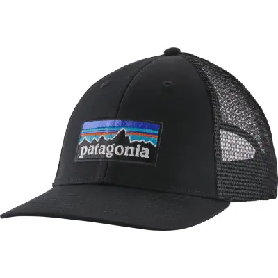 Patagonia P-6 Logo Lopro Trucker Hat Black