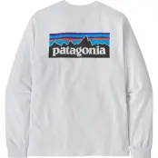Patagonia P-6 Logo LS Responsibili-Tee Men White