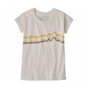 Patagonia P-6 Logo Regenerative Organic CertifiedT-Shirt Girls Ridge Rise Stripe/Birch White